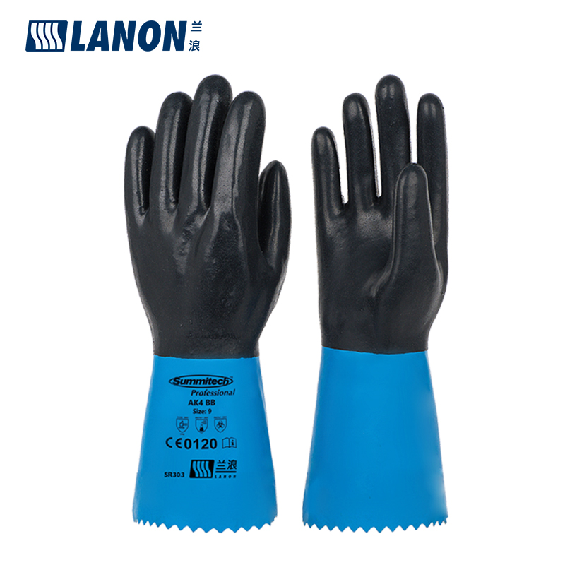 LANON蘭浪SR303氯丁橡膠防化手套