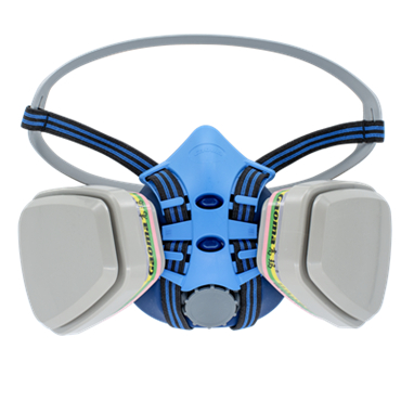 高瑪GM-1900自吸過濾式雙濾盒半面罩防毒面具