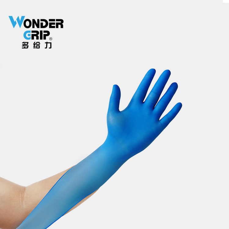 多給力一次性藍(lán)色無(wú)粉丁腈醫(yī)用手套