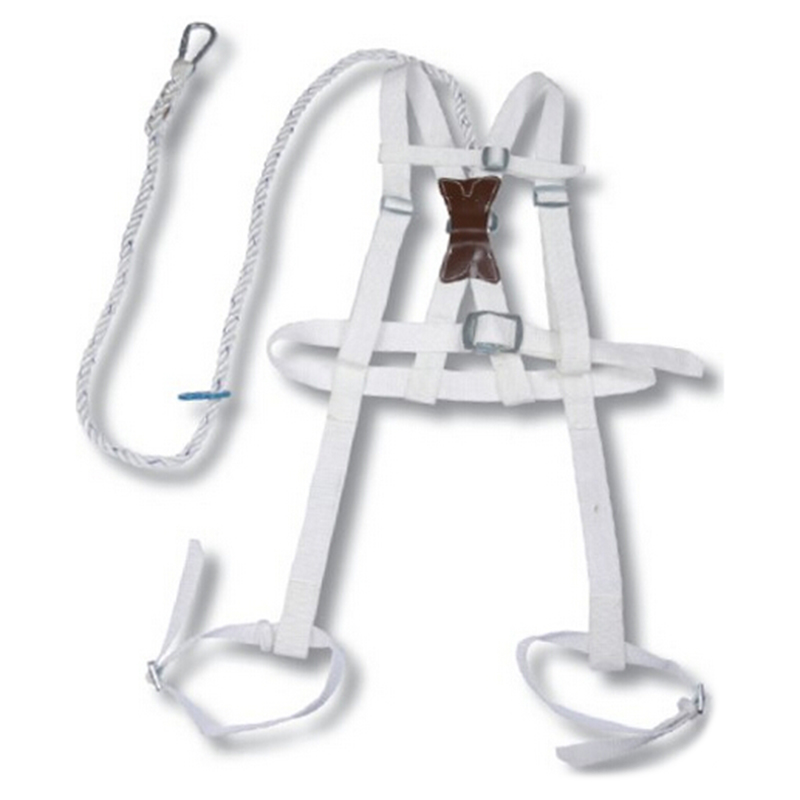 建鋼白色高空阻燃單掛點安全帶