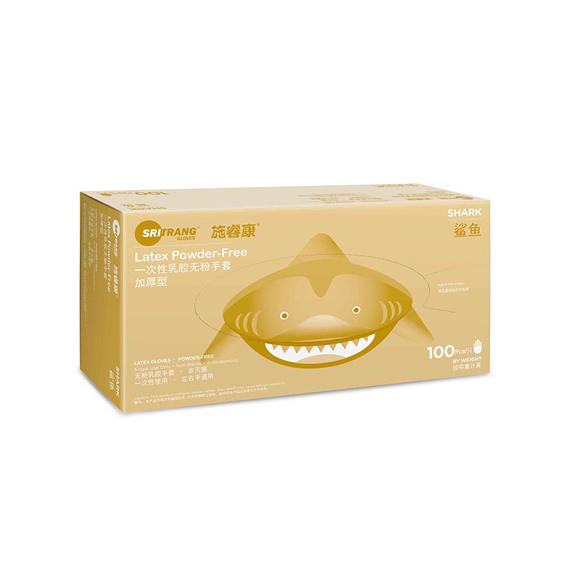 施睿康加厚型一次性乳膠無(wú)粉手套