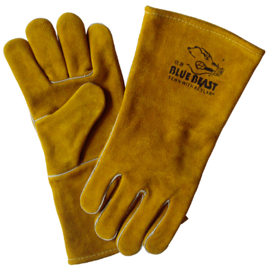 焊獸4390K黃色二層凱芙拉線焊接手套