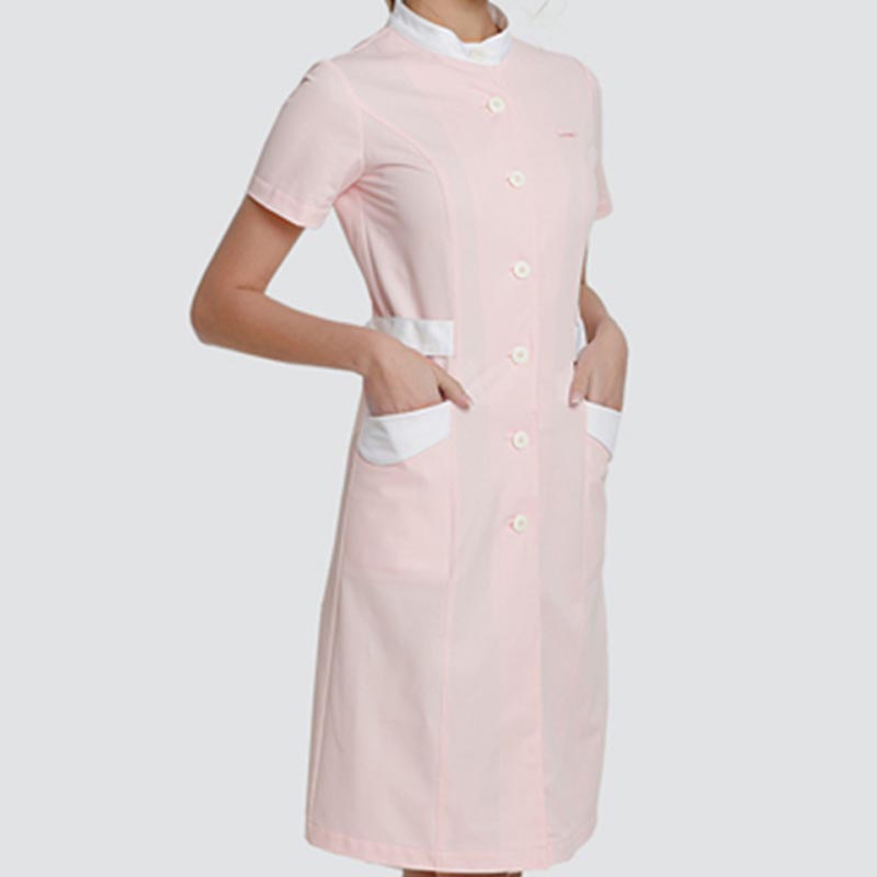 樂倍康NA116-N粉色短袖護士裙