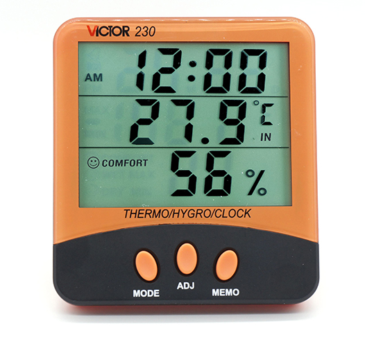 勝利儀器230家用溫濕度表