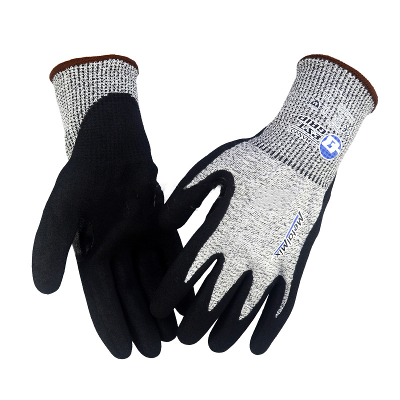 恒輝NXC3248Q掌浸磨砂丁腈5級防割手套