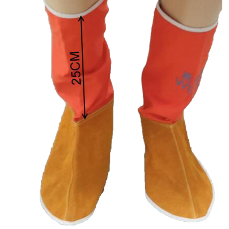 威仕盾FW-2106橙紅色牛皮阻燃腳蓋