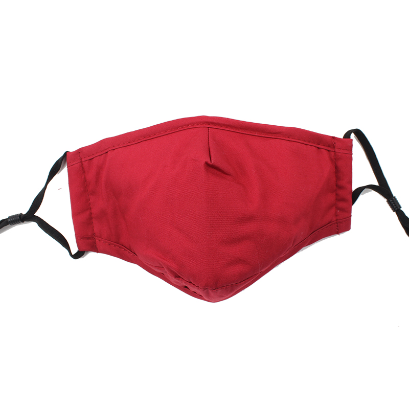 藍(lán)星棗紅耳戴式成人棉布口罩