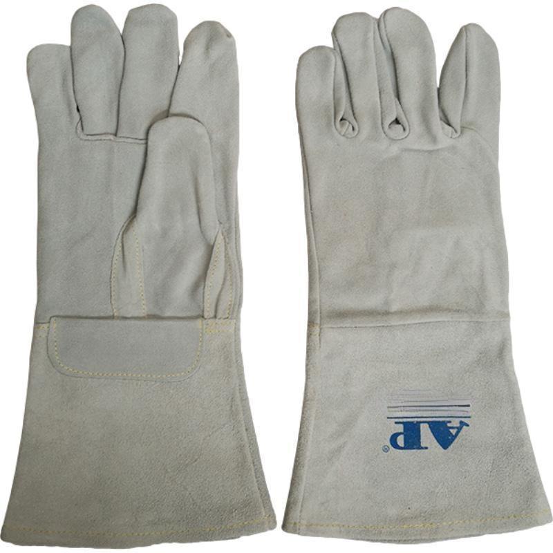 友盟AP-1205耐磨隔熱牛二層皮電焊手套