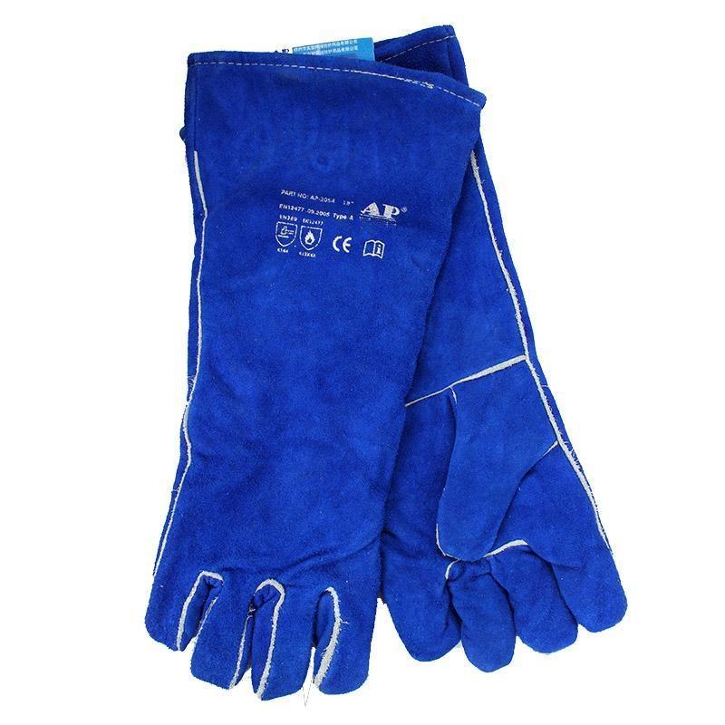 友盟AP-2054彩藍色加長電焊手套