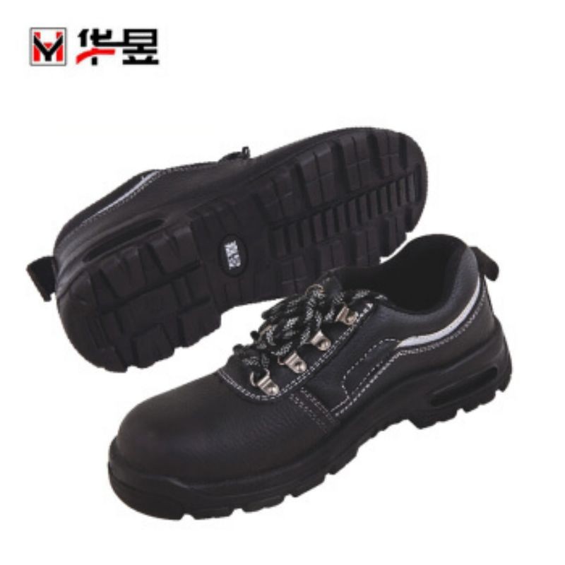 華昱HY6010黑色低幫便防砸耐磨安全鞋