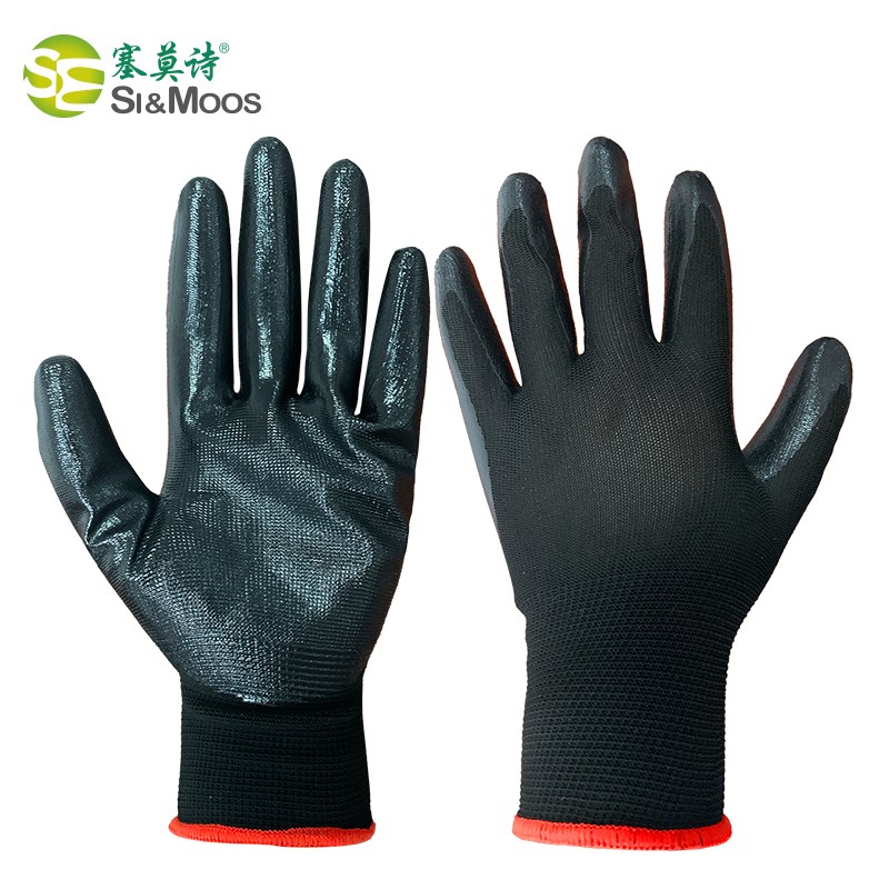 塞莫詩CG905BK黑色浸膠丁腈手套