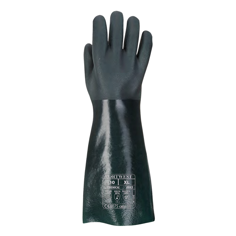 波偉斯特Portwest A845雙層浸膠PVC長筒手套