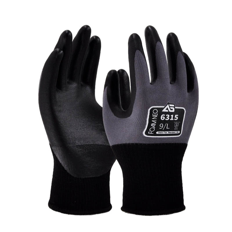 護享AG-6315丁腈發(fā)泡涂層勞保手套