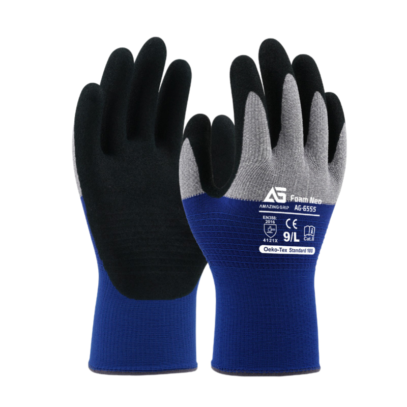 護享AG-6555丁腈磨砂涂層勞保手套
