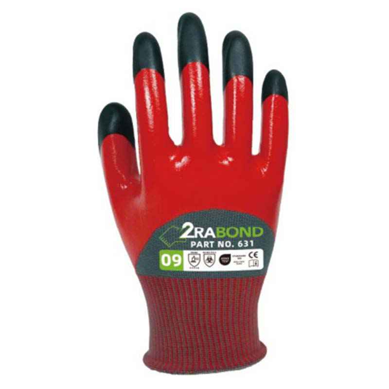 2RABOND 631丁腈光面尼龍內襯五指浸防油手套