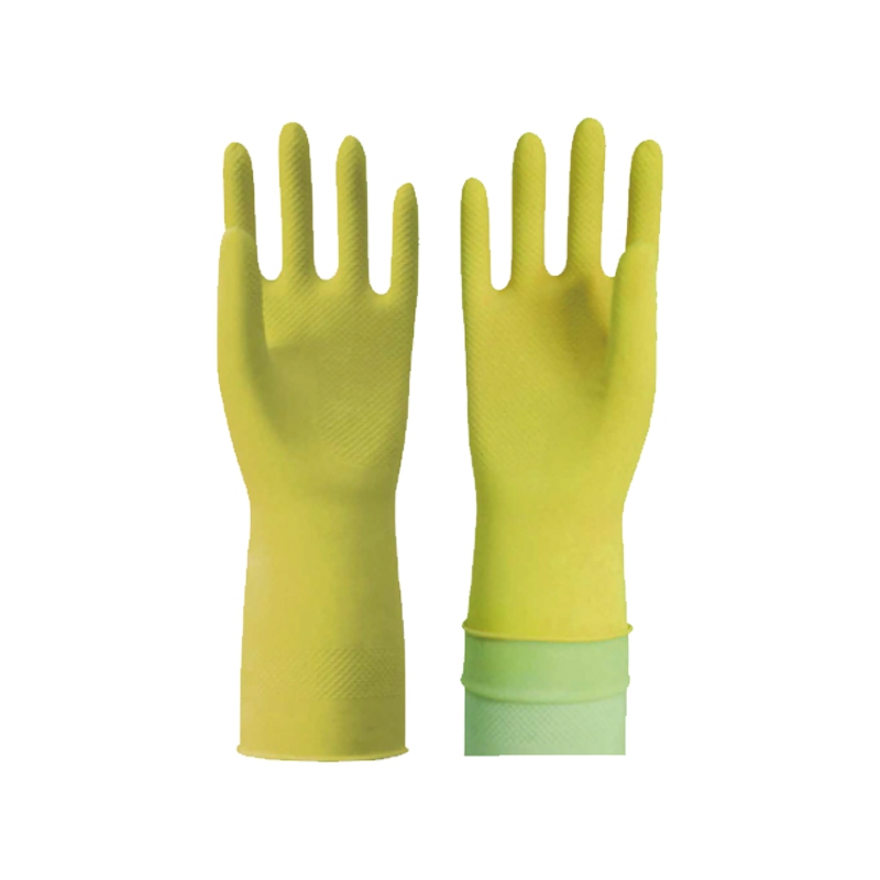 雪蓮10142家用天然乳膠絨里直邊袖口魚鱗紋手套