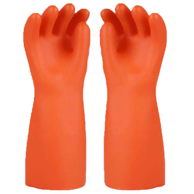 雪蓮0級1000V橙色天然乳膠絕緣工業手套
