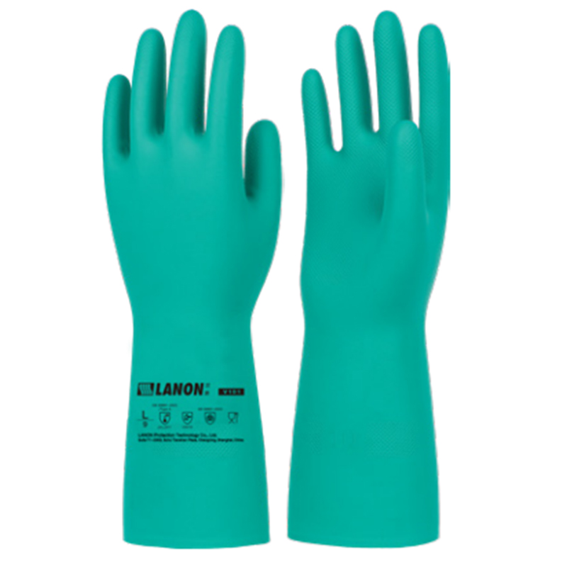 LANON蘭浪V101經(jīng)濟(jì)款植絨內(nèi)襯丁腈防化手套