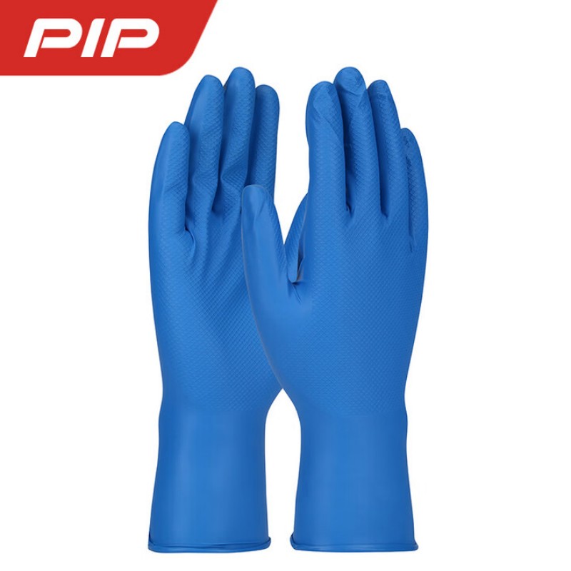 PIP 67-308雙面魚鱗紋8mil加長(zhǎng)丁腈手套