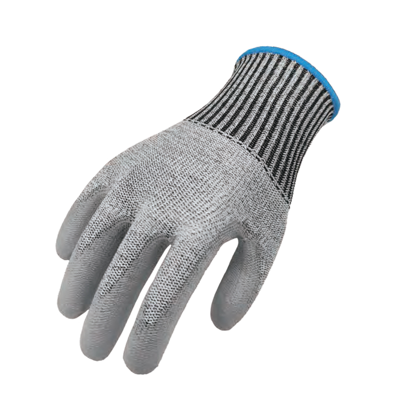 思衛(wèi)爾7120升級(jí)款麻灰色10針F級(jí)PU浸掌HPPE玻璃纖維防割手套