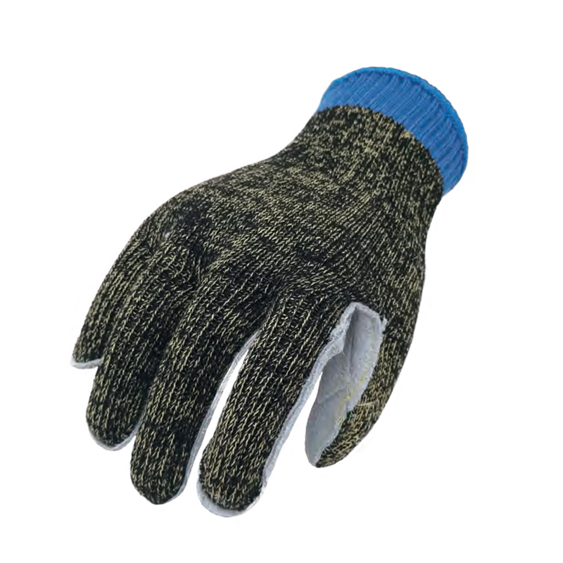 思衛(wèi)爾L116迷彩10針?lè)季]貼牛皮掌面阻燃防割手套