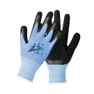 牛郎星彈力星藍黑發泡勞保手套