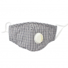 藍(lán)星灰格耳戴式帶閥成人棉布口罩 藍(lán)星灰格耳戴式帶閥成人棉布口罩