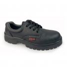 澳翔AX013黑色二層荔枝紋牛皮防砸防刺穿橡膠大底安全鞋