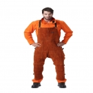 友盟AP-7236咖啡色單前幅連胸焊工服褲子 友盟AP-7236咖啡色單前幅連胸焊工服褲子