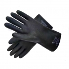 玉蝶黑色中厚工業耐酸堿手套