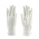 漢盾HD-GP5505滌棉背三筋帶扣白色禮儀勞保手套