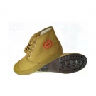 金步安布面膠底絕緣安全鞋10KV黃色高幫款