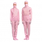 嘉柏利通F-1113W粉色套頭式分體潔凈服