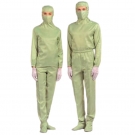 嘉柏利通F-1114W綠色套頭式分體潔凈服