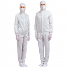 嘉柏利通F-1311W白色拉鏈式分體潔凈服