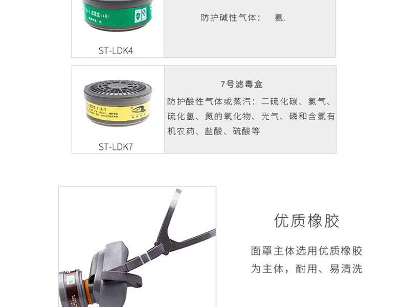 思創ST-FDB橡膠半面罩防毒面具圖片4