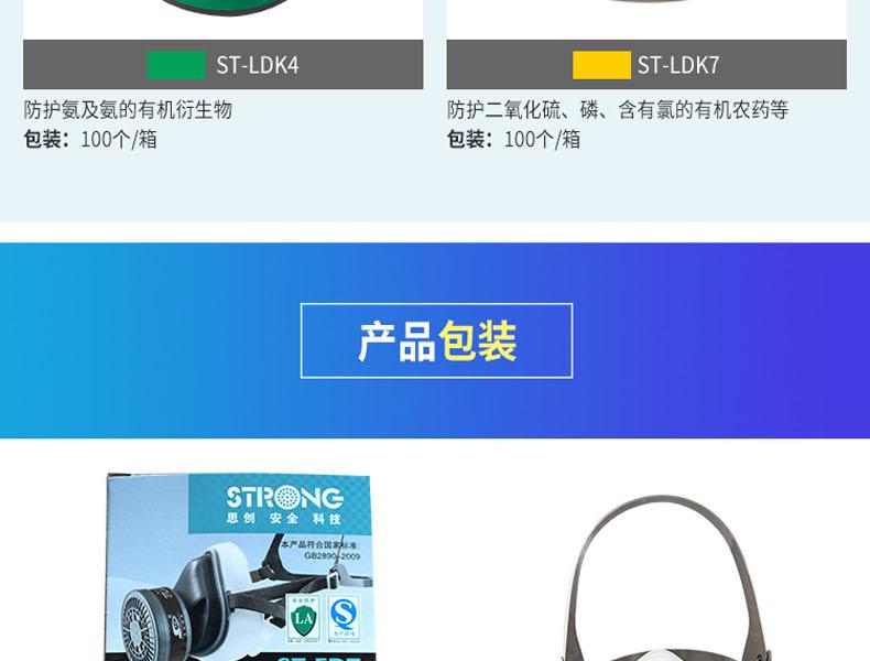 思創(chuàng)ST-FDT透明橡膠半面罩防毒面具圖片9