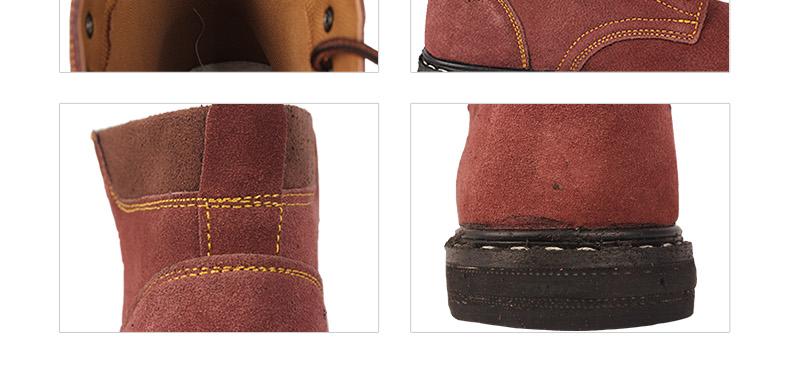 百勞匯129-002棕色中幫防砸防滑勞保鞋圖片4