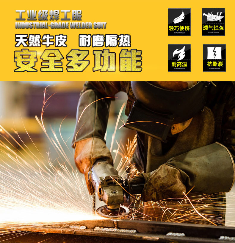 威特仕C33-6830藍色焊工服上衣圖片1