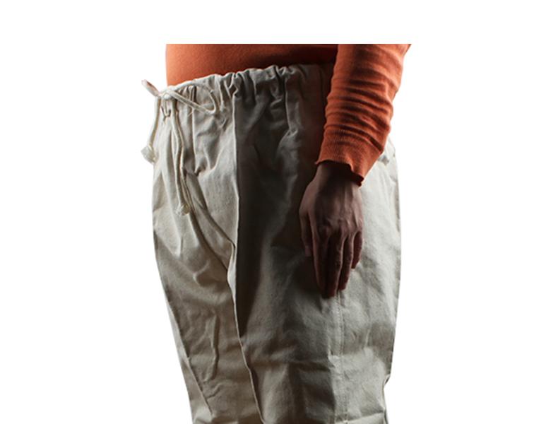 花護帆布噴砂褲圖片3