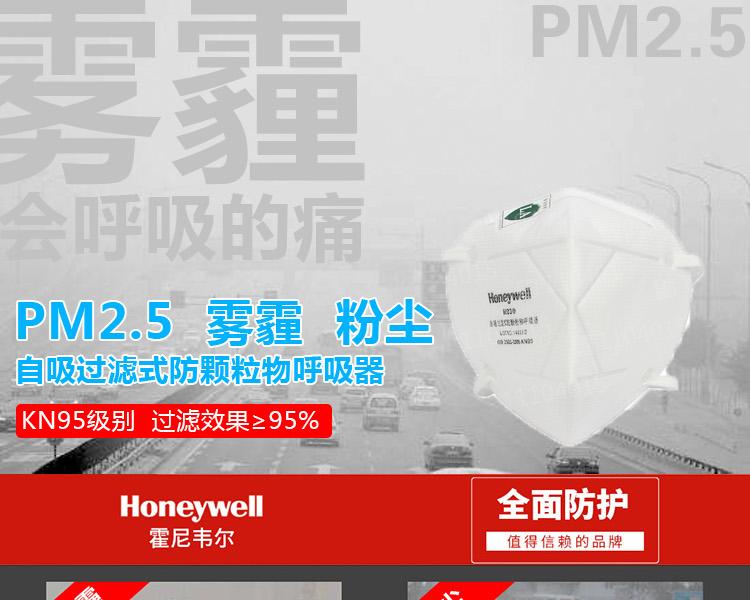 Honeywell霍尼韋爾H1009301 H9301 KN95折疊式耳帶式環(huán)保裝防塵口罩圖片1