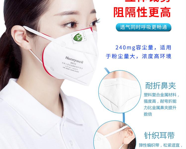 Honeywell霍尼韋爾H1009301 H9301 KN95折疊式耳帶式環(huán)保裝防塵口罩圖片3