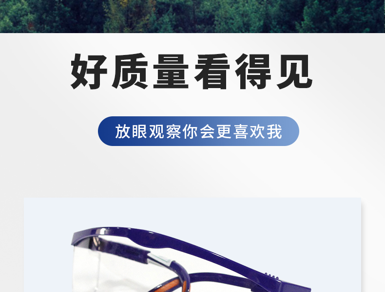 Honeywell霍尼韋爾100200 S200A加強防刮擦藍架防護眼鏡圖片5