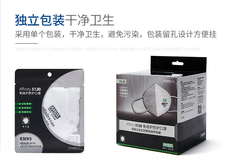 梅思安10218148Affinity5121+頭帶式帶閥折疊防塵口罩圖片8