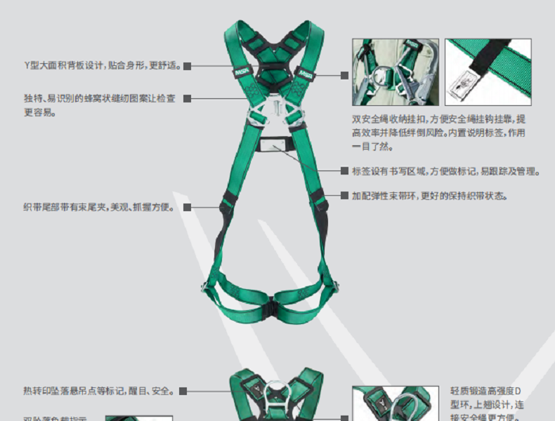 梅思安10205395V-FORM系列優(yōu)越型中號(hào)安全帶圖3