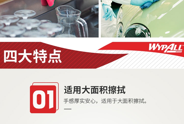 金佰利83620WypAll勁拭超細纖維擦拭布(藍色)圖5