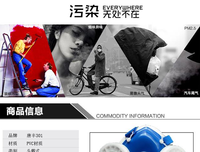 唐豐TF301防塵面具(藍色)圖1