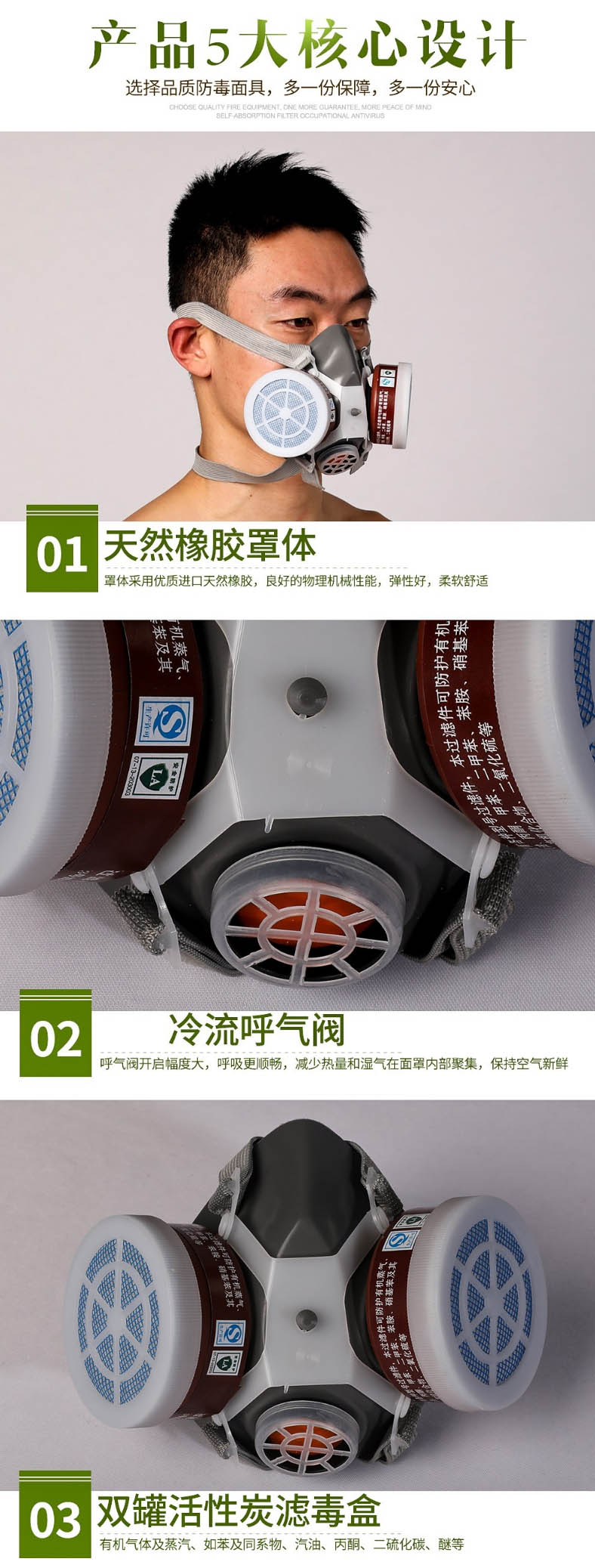 普達FD-402雙罐防毒面具圖5