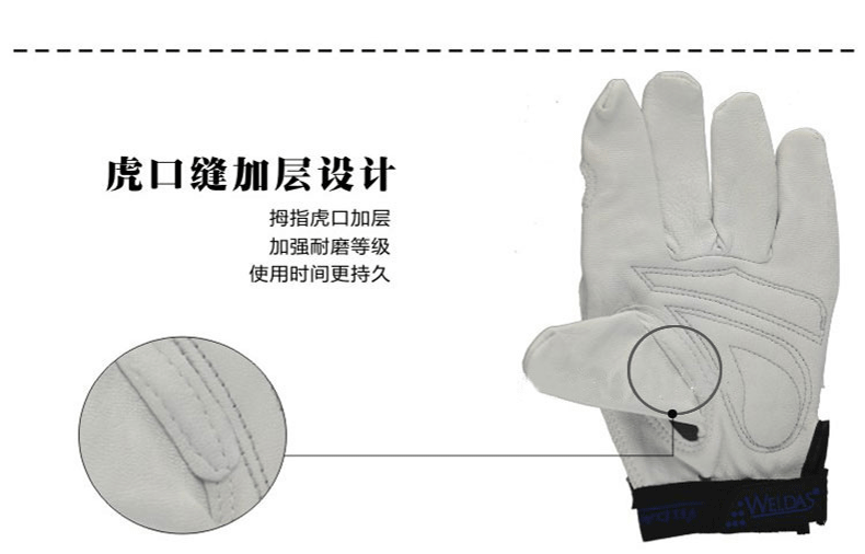 威特仕10-2670-M羊皮機械師勞保手套圖片5