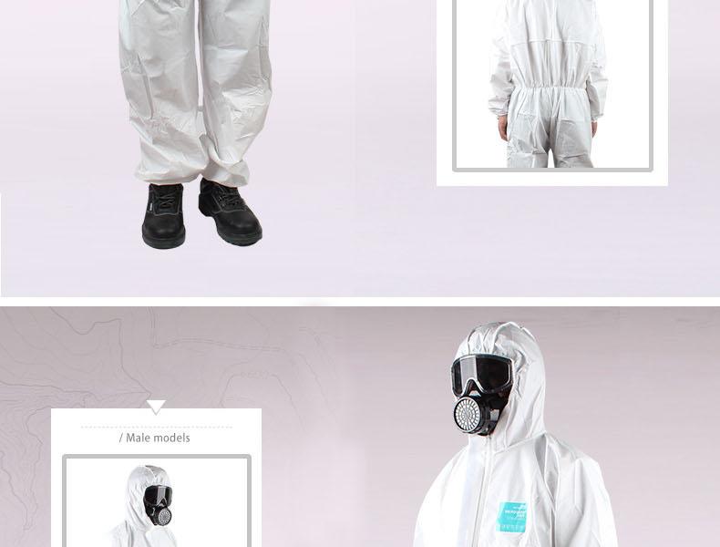 微護佳MG2000WH20-B-99-159-02白色舒適型有帽連體防護服圖片2